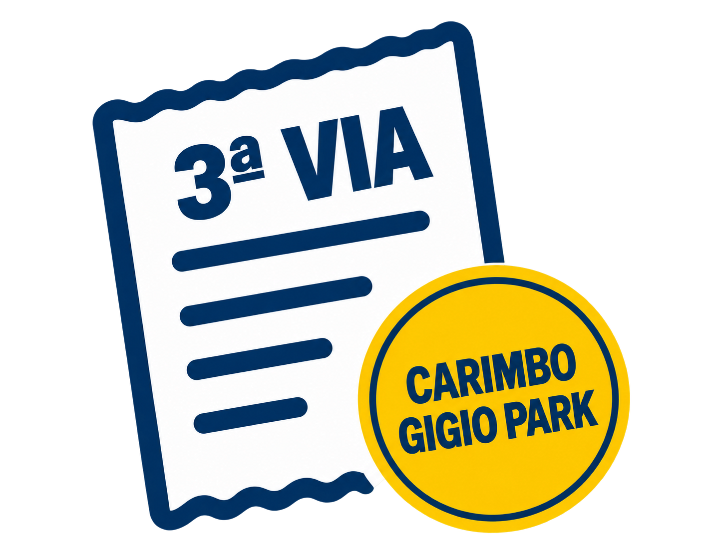 Terceira via da nota fiscal carimbada
